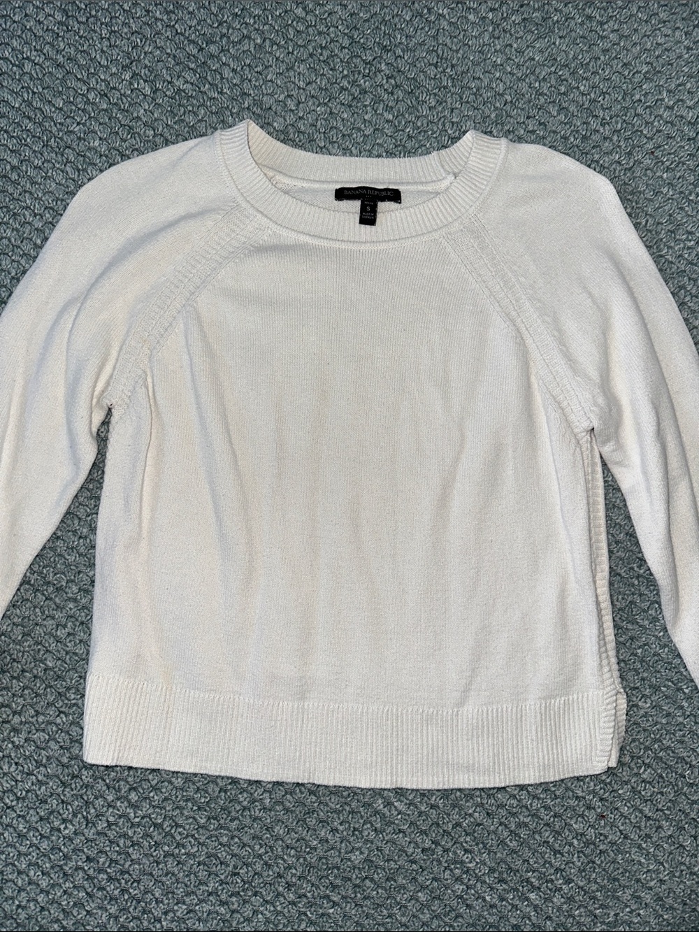 Banana Republic White Crewneck Sweater